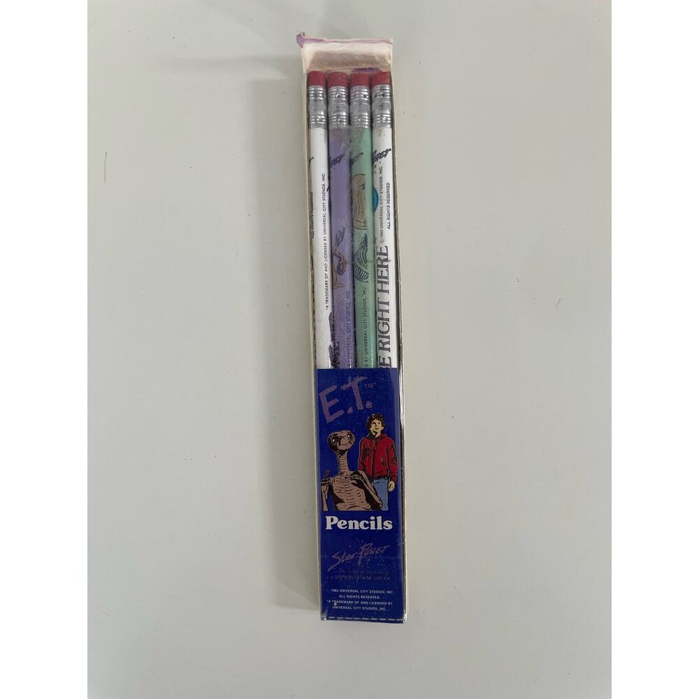 Vintage Pack Of 4 ET Extra Terrestrial Pencils  - HTF